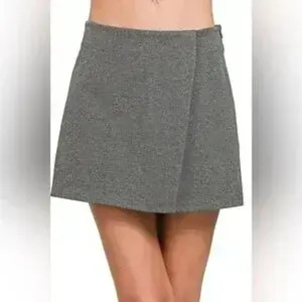 Zenana Wrap Front Skort - Picture 1 of 4